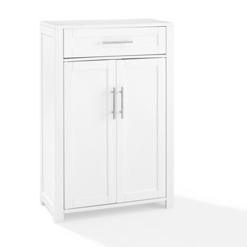 Crosley Furniture  Savannah Storage Cabinet In White, 23-7/8'' W x 11-3/4'' D x 36'' H
