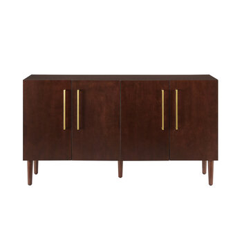 Crosley Furniture  Everett Sideboard In Mahogany, 58'' W x 16'' D x 32-1/4'' H