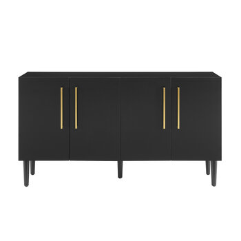 Crosley Furniture  Everett Sideboard In Matte Black, 58'' W x 16'' D x 32-1/4'' H