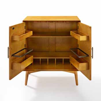 Crosley Furniture Landon Bar Cabinet, Acorn Finish, 39-1/2''W x 25''D x 13''H