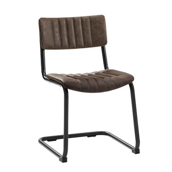 Crosley Furniture  Conrad 2Pc Cantilever Dining Chair Set- 2 Chairs In Distressed Mocha, 18'' W x 20'' D x 29-1/2'' H