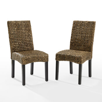 Crosley Furniture  Edgewater 2Pc Dining Chair Set - 2 Chairs In Seagrass, 18-3/4'' W x 24'' D x 37-3/8'' H