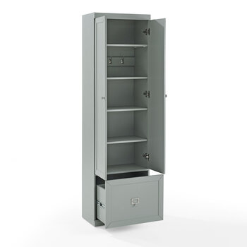 Crosley Furniture  Harper Convertible Pantry Closet In Gray, 22'' W x 12-1/2'' D x 74'' H