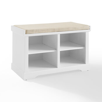 Crosley Furniture  Anderson Storage Bench In White, 28'' W x 15'' D x 18'' H