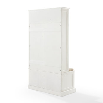 Crosley Furniture  Holbrook Hall Tree In Distressed White, 38'' W x 18'' D x 70'' H