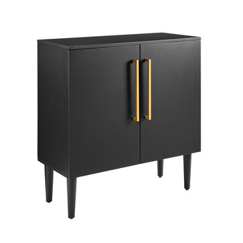 Crosley Furniture  Everett Accent Cabinet In Matte Black, 31'' W x 14'' D x 32-1/4'' H