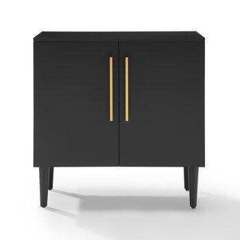 Crosley Furniture  Everett Accent Cabinet In Matte Black, 31'' W x 14'' D x 32-1/4'' H