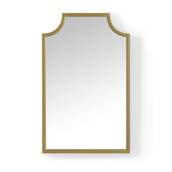 Crosley Furniture  Aimee Bath Mirror In Soft Gold, 24'' W x 1'' D x 38'' H