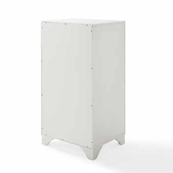 Crosley Furniture Tara Linen Hamper, Vintage White Finish, 18''W x 15''D x 35-1/4''H