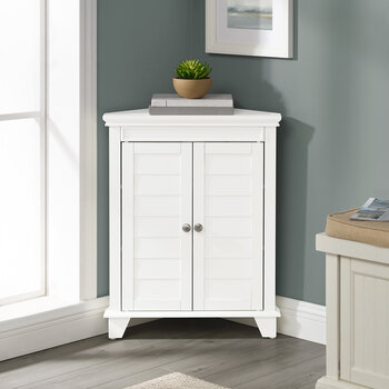Crosley Furniture  Lydia Corner Cabinet In White, 22'' W x 12'' D x 28-7/8'' H