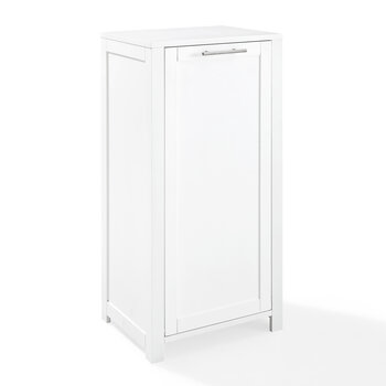 Crosley Furniture  Savannah Linen Hamper In White, 18'' W x 14'' D x 35-1/2'' H