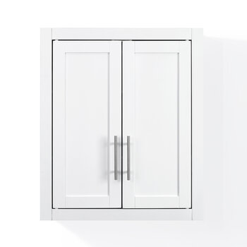 Crosley Furniture  Savannah Wall Cabinet In White, 22'' W x 8'' D x 26'' H