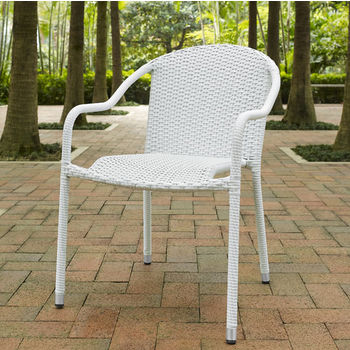 Crosley Furniture Palm Harbor Outdoor UV & Moisture Resistant Wicker Stackable Chairs