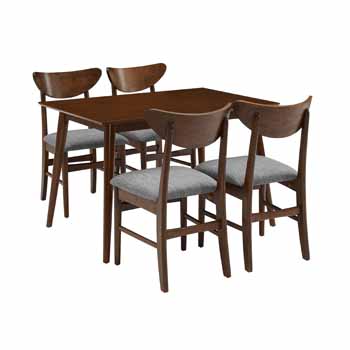 Mahogany - Table and 4 Wood Chairs