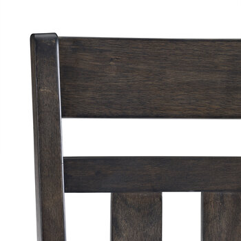 Crosley Furniture  Hayden 9Pc Dining Set - Table, 6 Slat Back Chairs, & 2 Upholstered Chairs In Slate, 98'' W x 133'' D x 40-1/4'' H