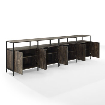 Crosley Furniture  Jacobsen 108'' 2Pc Media Stand - 2 Media Stands In Brown Ash, 108'' W x 15-1/4'' D x 30-3/8'' H