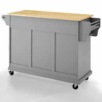 Crosley Furniture Portable Kitchen Cart Wood Top KitchenSource
