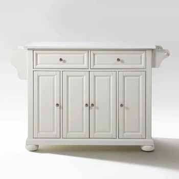 Crosley Furniture Kitchen Island Cart White Finish KitchenSource