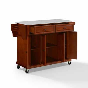 Crosley Furniture Kitchen Cart Mahogany Finish KitchenSource