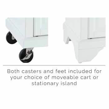 White - Casters and Feet