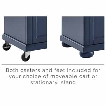 Crosley Furniture Kitchen Island Casters and Feet Included KitchenSource