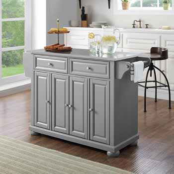 Crosley Furniture Kitchen Island Stainless Steel Top KitchenSource