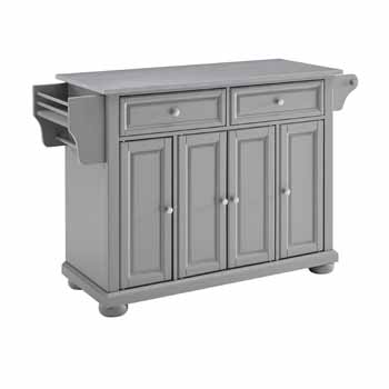 Crosley Furniture Kitchen Island Stainless Steel Top KitchenSource