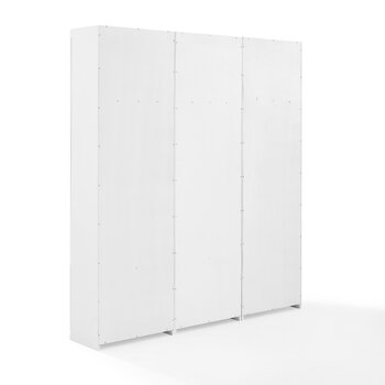 Crosley Furniture Harper 3Pc Entryway Set - Hall Tree & 2 Pantry Closets In White, 66'' W x 16-3/8'' D x 74'' H