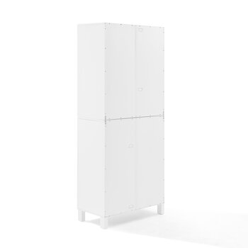 Crosley Furniture  Cassai Tall Storage Pantry - 2 Stackable Pantries In White, 30'' W x 16'' D x 72'' H
