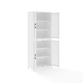 Crosley Furniture  Milo Tall Storage Pantry - 2 Stackable Pantries In White, 28'' W x 15-3/4'' D x 72-3/4'' H