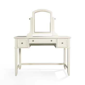Crosley Furniture Vista 2Pc Vanity Set - Vanity, Mirror In White, 46'' W x 19'' D x 55-3/4'' H