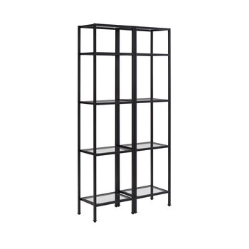 Crosley Furniture Aimee 2Pc Etagere Set - 2 Narrow Etageres In Oil Rubbed Bronze, 36'' W x 12'' D x 73'' H