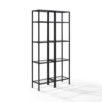 Crosley Furniture Aimee 2Pc Etagere Set - 2 Narrow Etageres In Oil Rubbed Bronze, 36'' W x 12'' D x 73'' H