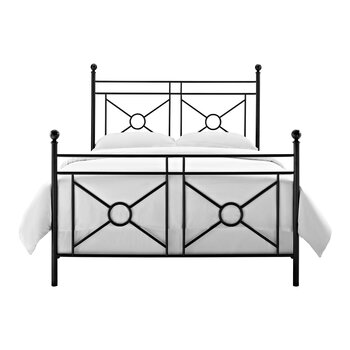 Crosley Furniture  Montgomery King / Queen Bed - Headboard, Footboard, Finials, Rails In Black, 84-1/4'' W x 61-3/4'' D x 56'' H