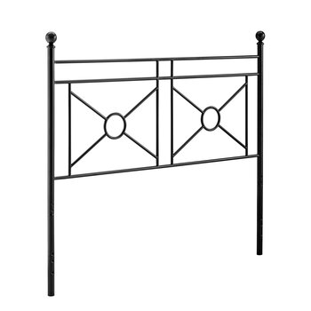 Crosley Furniture  Montgomery King / Queen Bed - Headboard, Footboard, Finials, Rails In Black, 84-1/4'' W x 61-3/4'' D x 56'' H