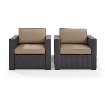 Set w/ Mocha Cushions - 2 Chairs, View 2