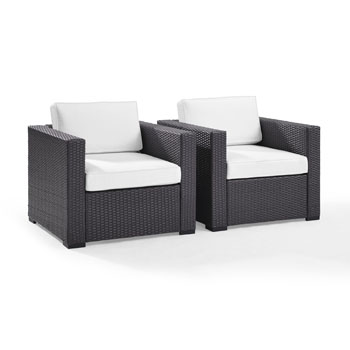 Set w/ White Cushions - 2 Chairs, View 1