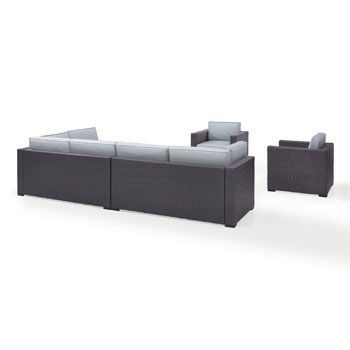 Set in Mist, 2 Loveseats, 2 Armchairs, Armless Chair, Coffee Table & Ottoman, View 3