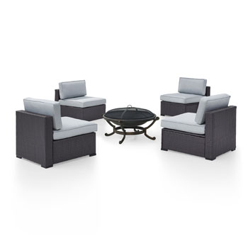 Set in Mist, 4 Chairs, & Firepit, View 3
