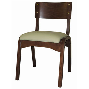 Cambridge Carlo Stacking Chair Custom, Upholstered Seat