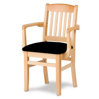 Cambridge - Bulldog Arm Chair with Black Vinyl Seat