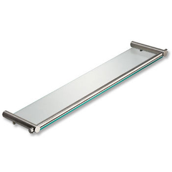 Cool-Line Satin or Polished Stainless Steel/Glass Mirror/Toiletry Shelf
