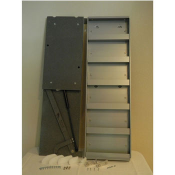 Dropout Cabinet Fixtures Spice Rack Storage System, Right or Left Facing in Silver, 4" W x 11-1/2" D x 37-1/2" H
