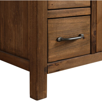 Design Element Bryson 48'' W Bathroom Vanity Cabinet Base Only in Walnut, 47'' W x 21-1/2'' D x 34-1/2'' H, Leg View
