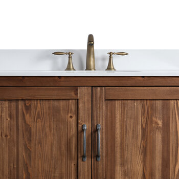 Design Element Austin 36'' W Bathroom Vanity Cabinet Base Only in Walnut, 35-1/4'' W x 21-1/2'' D x 34-1/2'' H, Close Up View