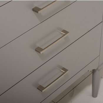 Design Element Mason 30'' Single Sink Vanity In Gray with Porcelain Countertop, Decorative Hardware