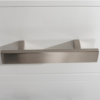 Design Element Valentino 54'' Single Sink Vanity in White with Carrara White Marble Countertop, Decorative Hardware