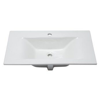 32" x 19" White Overhead Front View
