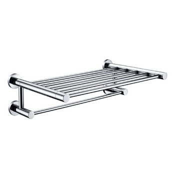 Empire Industries Brentwood Collection 400 Series Hotel Shelf w/ Towel Bar in Polished Chrome, 17-45/64" W x 10-1/2" D x 3-45/64" H