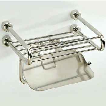 Empire Tivoli Polished Wire Rack with Toilet Paper Holder and Lid